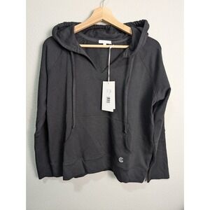 $198 Calme Johnny Was Heather Grey Easy Pullover Hoodie Sweatshirt Oversized XS‎